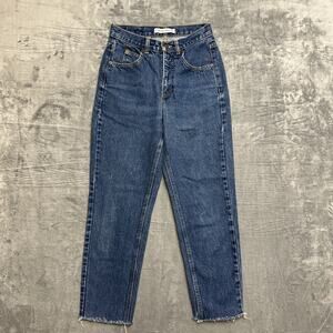 Vintage‎ Calvin Klein Sport Straight Jeans Women's Petite 6P Dark Blue Denim